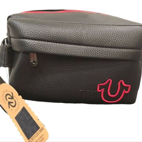 True Religion Quadry Horseshoe Logo Dopp Bag - Picture 2 of 7